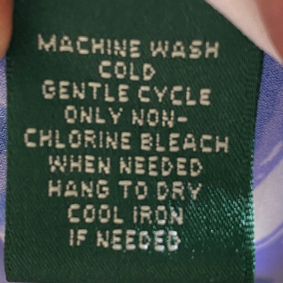 Lauren Ralph Lauren Dress Blue & White Patterned Fit N Flare Size 4 - Picture 9 of 10